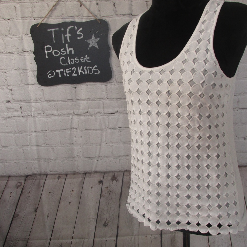 J. Crew Polka Dot Cut Out Tanks Sz Sm E3